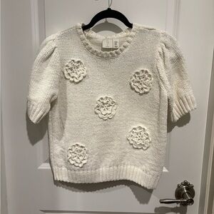 Joie Cream Knit Sweater size M
